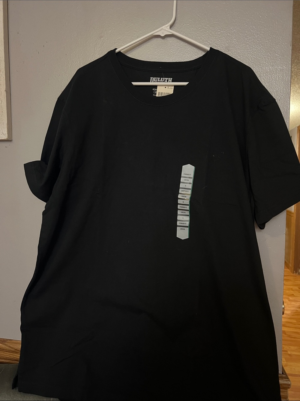 Duluth Trading Co Black Short-Sleeve Crew Tee with Subtle Label Detail